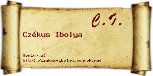 Czékus Ibolya névjegykártya