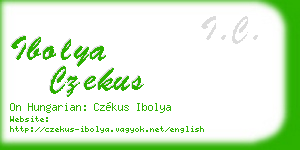 ibolya czekus business card